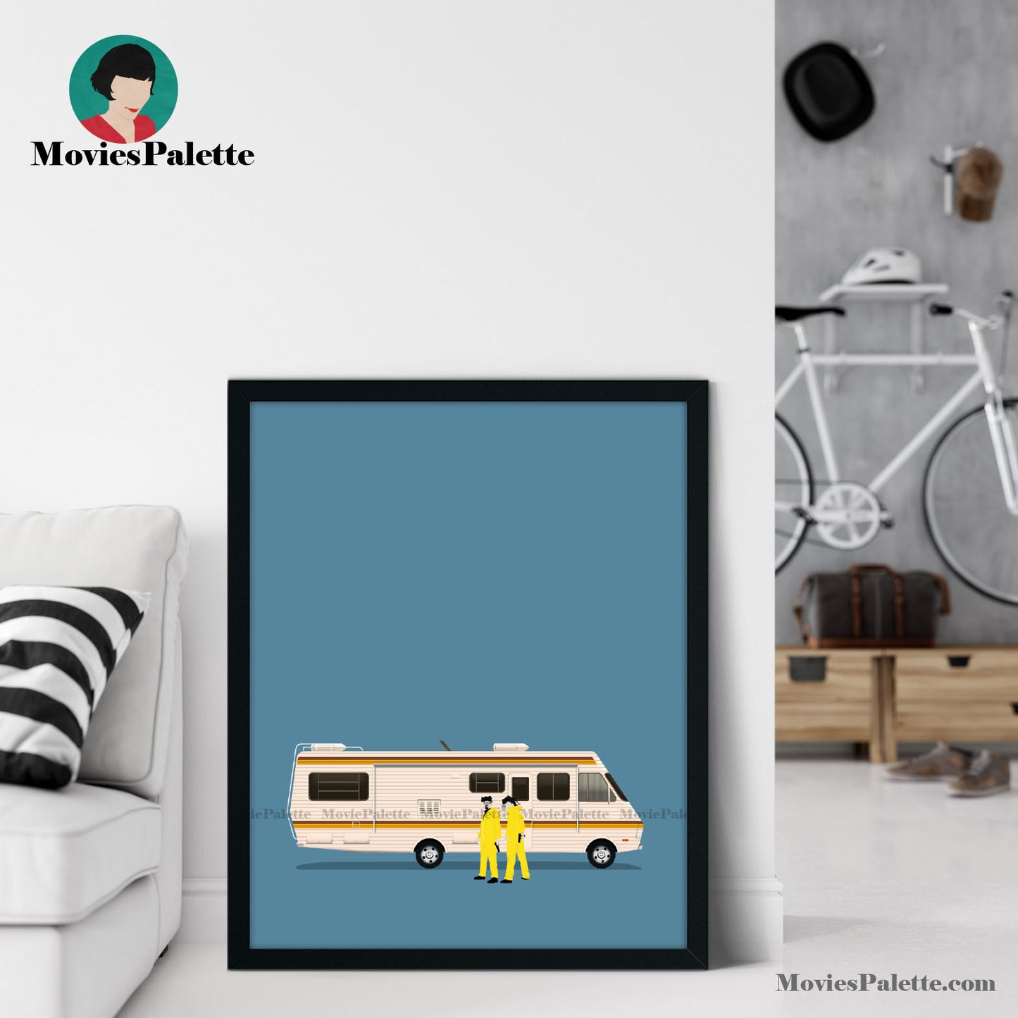 Breaking Bad RV. TV Series Art Print. Mr White and Jesse. Free Shipping. Available in 5 sizes. Item No. 005