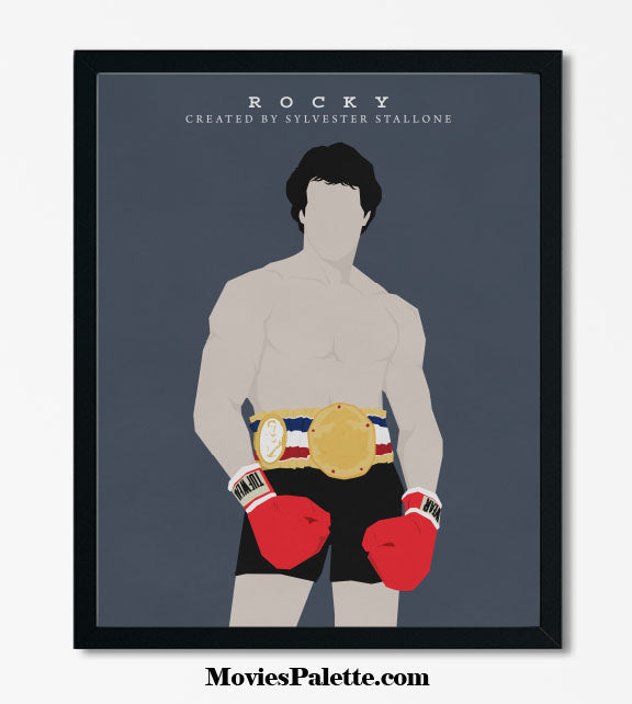 Rocky 3 Movie Art Print. Stallone. 80s Movie. Oscar Awards. Free Shipping. Available in 5 sizes. Item No. D-126