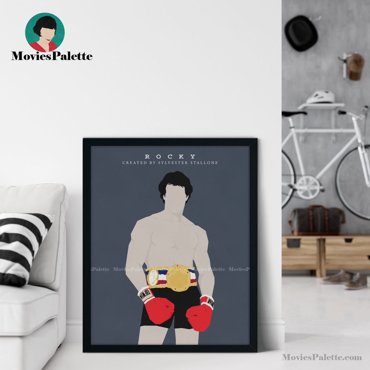 Rocky 3 Movie Art Print. Stallone. 80s Movie. Oscar Awards. Free Shipping. Available in 5 sizes. Item No. D-126