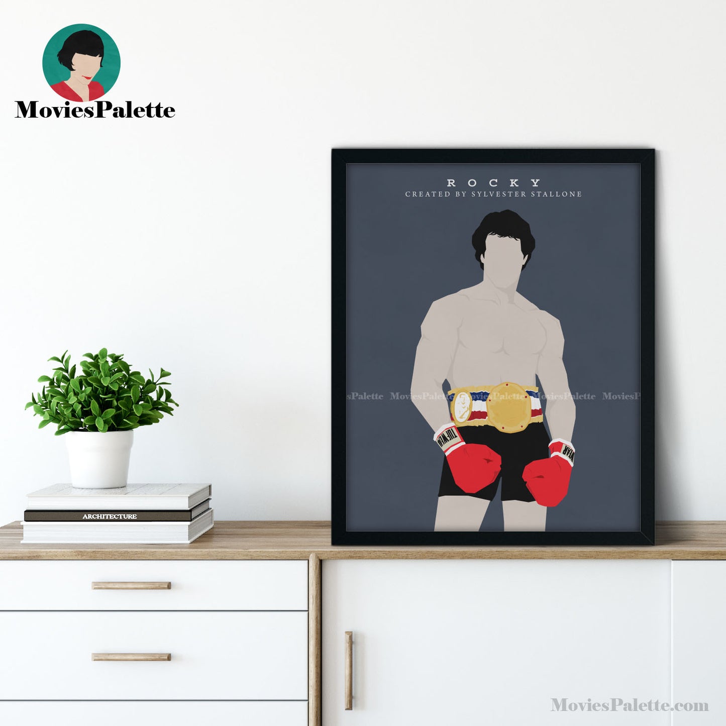 Rocky 3 Movie Art Print. Stallone. 80s Movie. Oscar Awards. Free Shipping. Available in 5 sizes. Item No. D-126