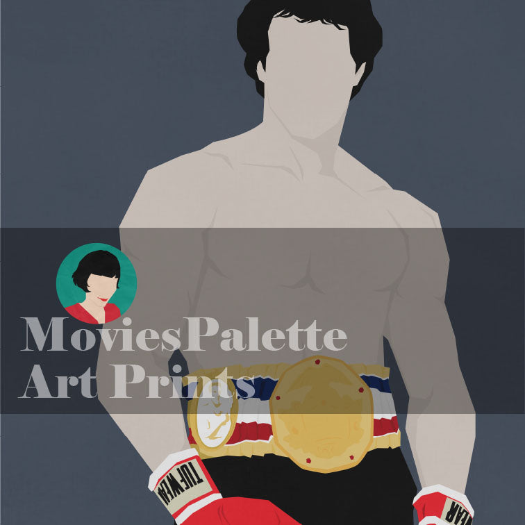 Rocky 3 Movie Art Print. Stallone. 80s Movie. Oscar Awards. Free Shipping. Available in 5 sizes. Item No. D-126