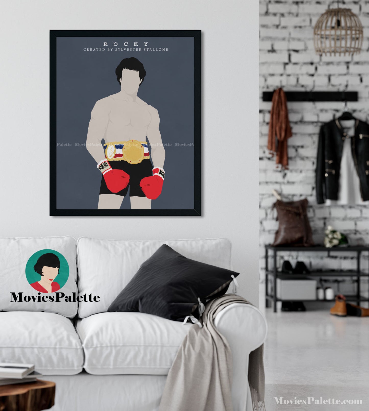 Rocky 3 Movie Art Print. Stallone. 80s Movie. Oscar Awards. Free Shipping. Available in 5 sizes. Item No. D-126